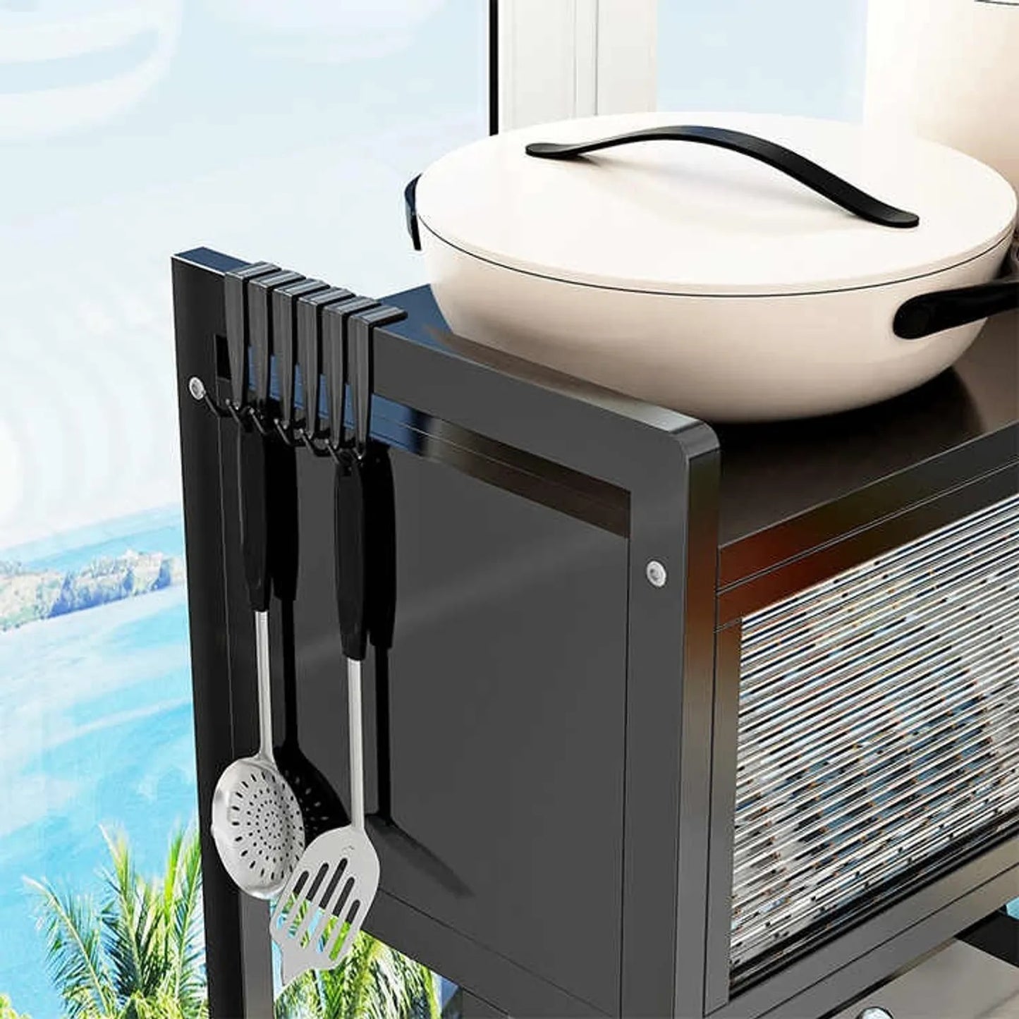 Escurridor de Platos con Tapa Deslizante 65 cm Organizador de Cocina Premium