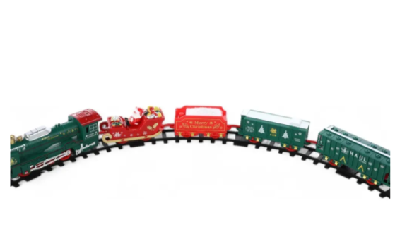 Tren Navideño Eléctrico con Humo, Luces y Sonido 30 Piezas Merry Christmas
